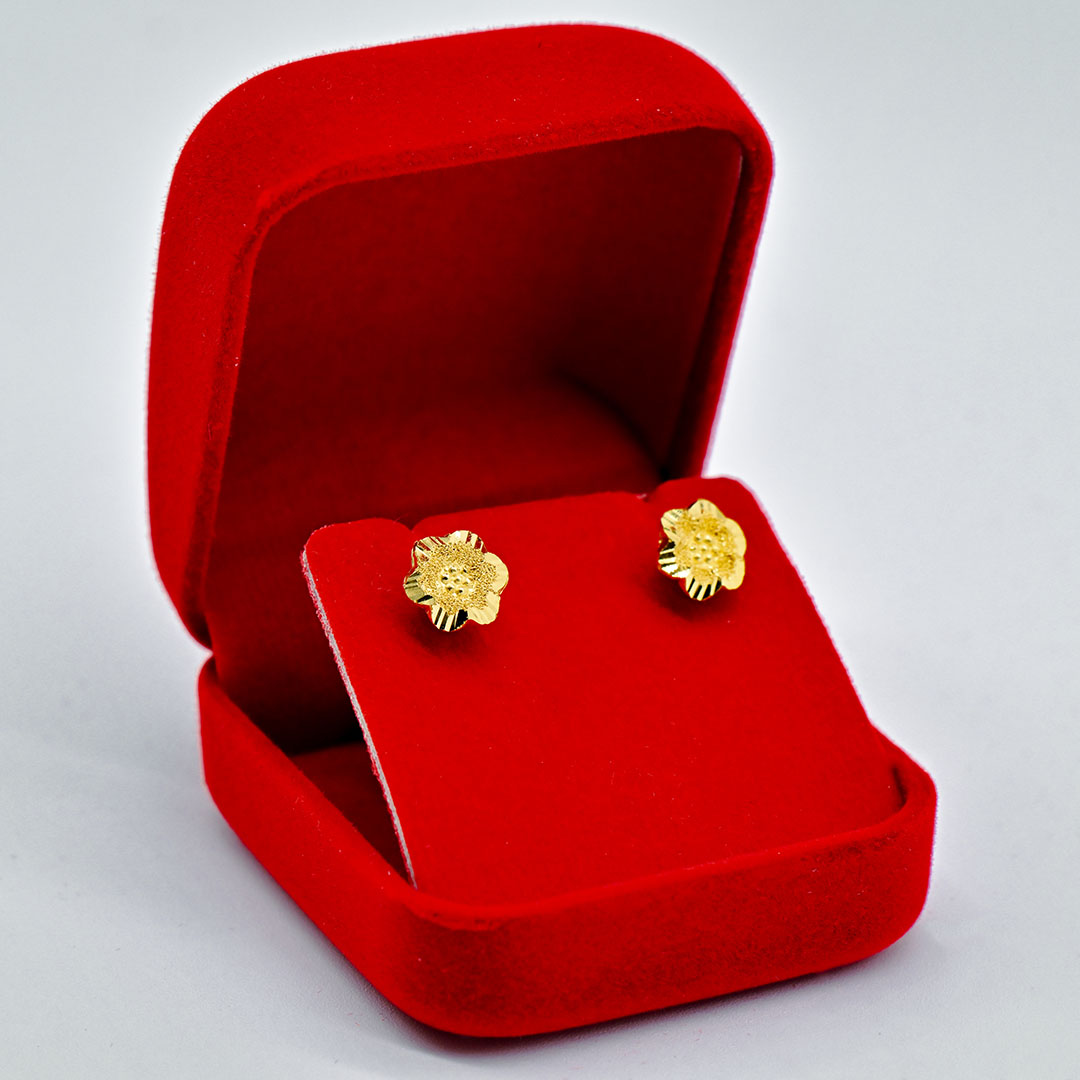 ต่างหูดอกไม้พ่นทราย